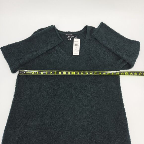 Eileen Fisher Organic Cotton Eyelet Sweater Womens Size Large Green Fall Winter - Picture 6 of 8